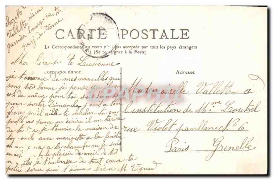 CPA L'Auvergne Illustree Bourglastic  — Rückseite