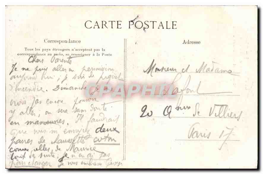 CPA Rouen Monument de Jeanne d'Arc  — Verso
