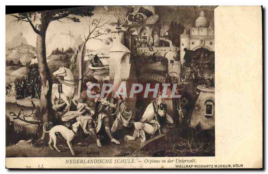 CPA Nederlandische Schule Orpheus in der Unterwelt 