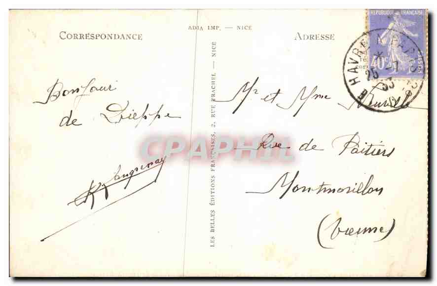 CPA Dieppe Vue Generale  — Rückseite