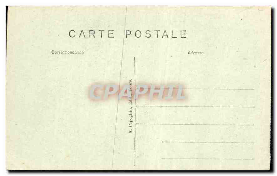 CPA Tours L et L L'Ancien Hotel de Ville et le Square Rabelais  — Rückseite