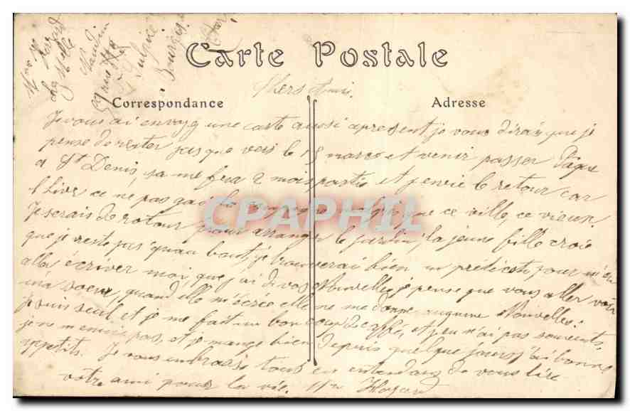 CPA Bourges Vue generale prise du Palais Jacques Coeur  — Rückseite