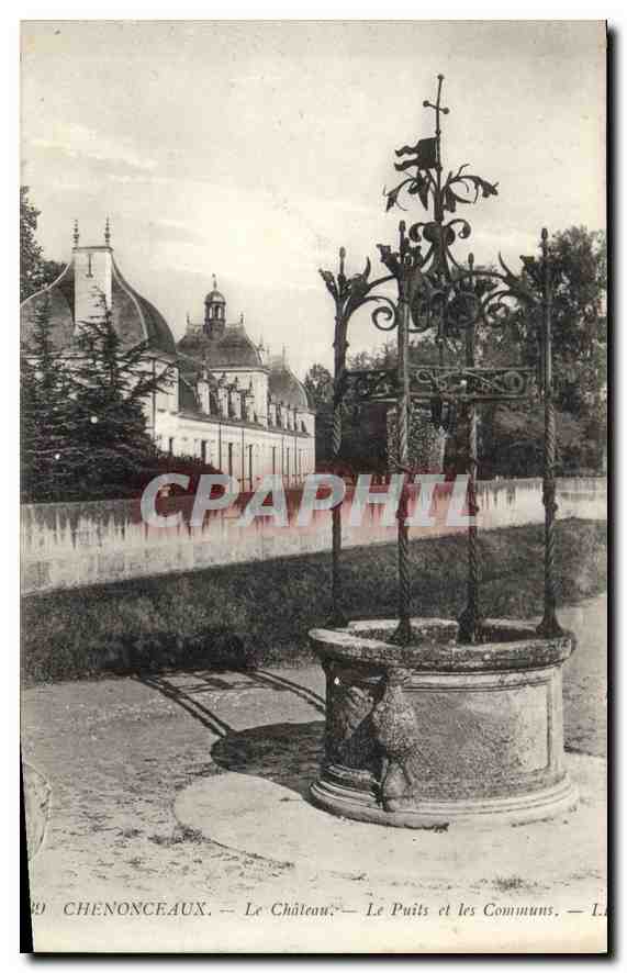 CPA Chenonceaux Le Chateau Le Puits et les Communs 