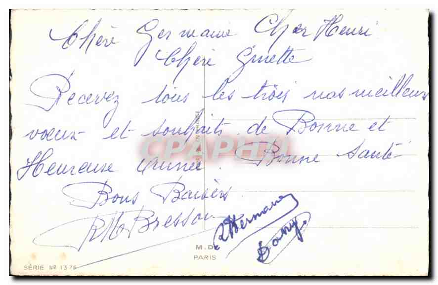 CPA Bonne Annee  — Rückseite