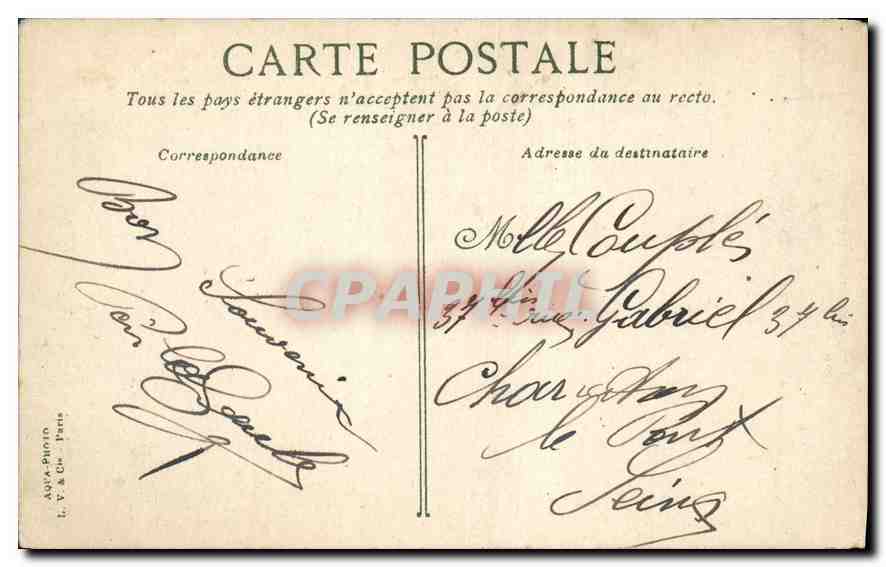 Boulogner Wald - Nahe dem chinesischen Pavillon — Verlag L. V. & Ch. Paris, Nr. 2 — Rückseite
