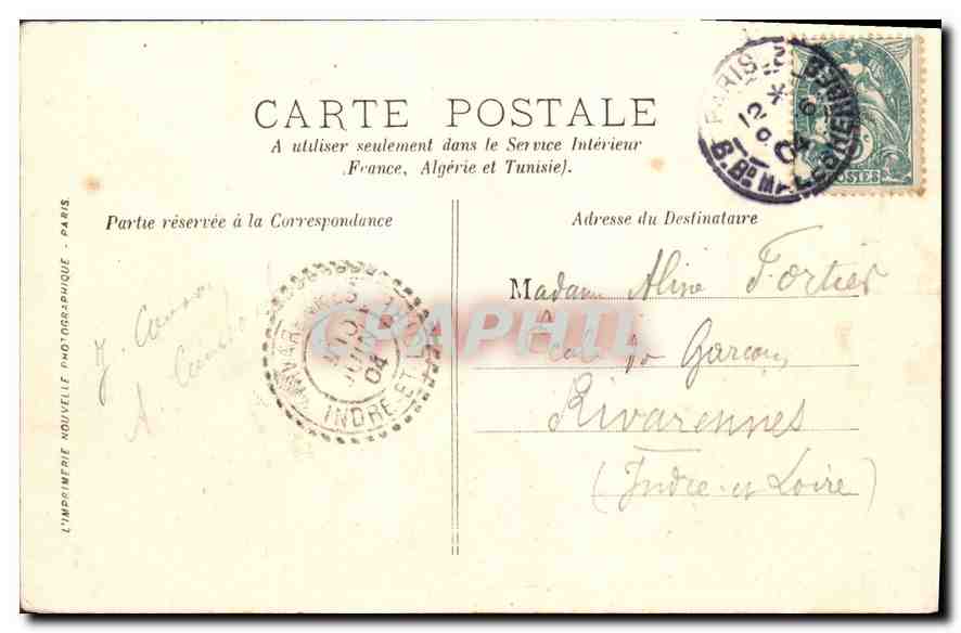 CPA Paris L'Avenue du Bois de Boulogne  — Rückseite