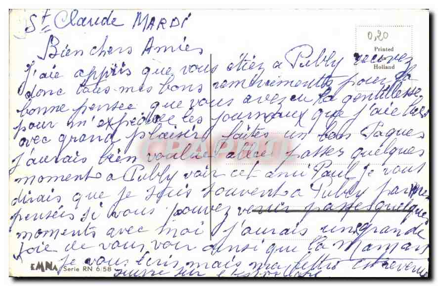 CPA Mon beau jardin Enfants — Verso