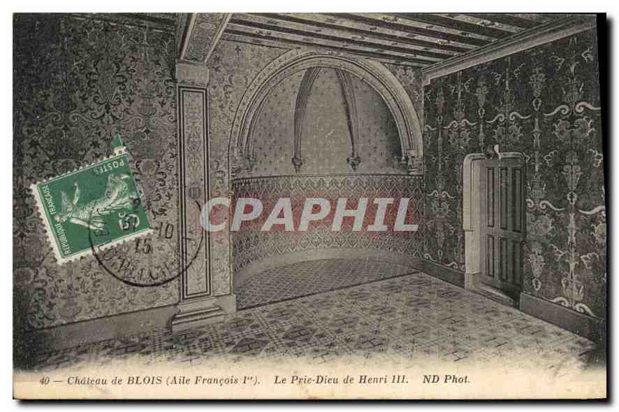 CPA Chateau de Blois Le Prie Dieu de Henri III 