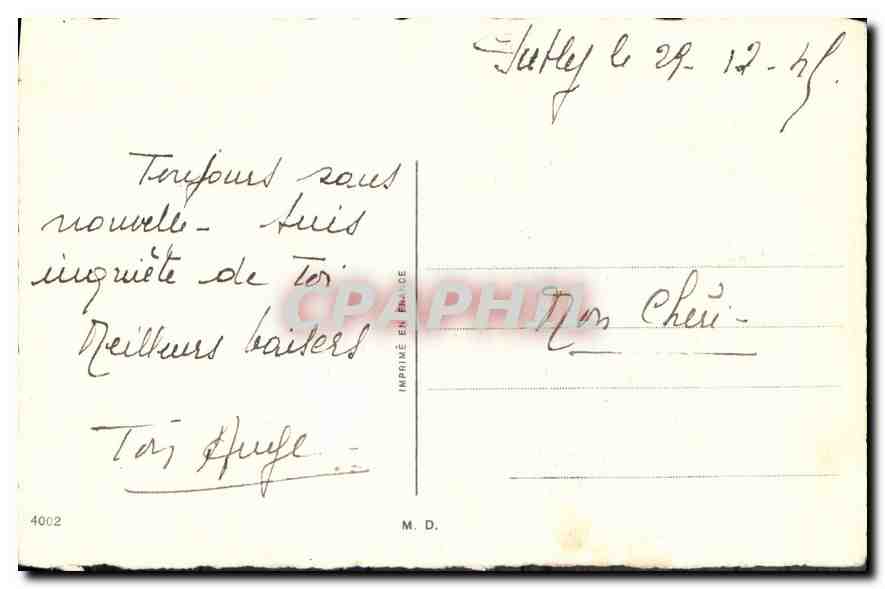 CPA Fantaisie Fleurs — Verso