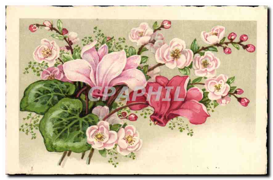 CPA Fantaisie Fleurs