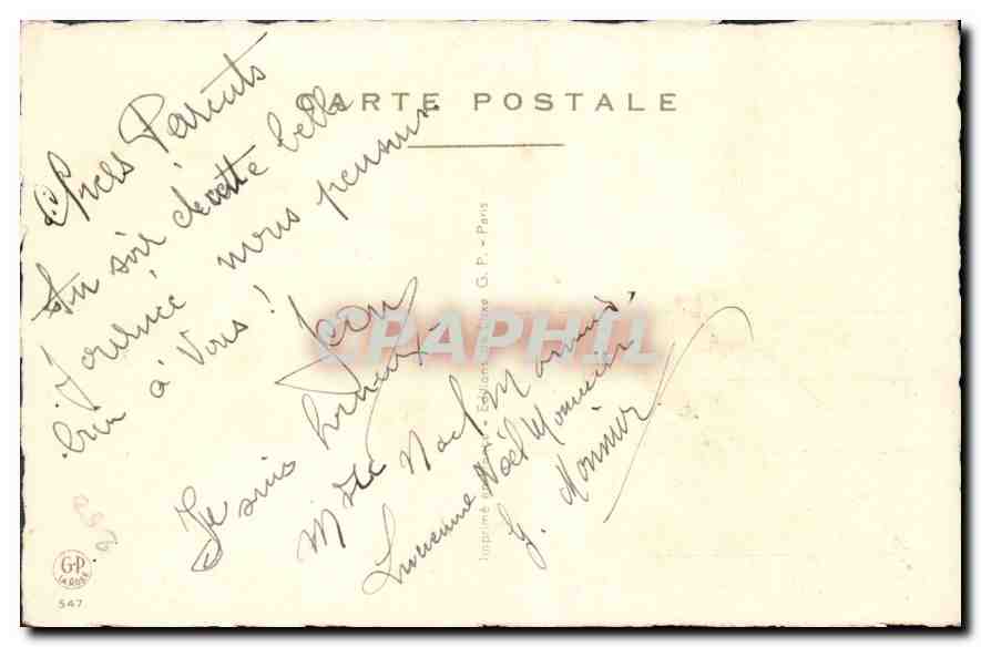 CPA Fantaisie Fleurs — Back