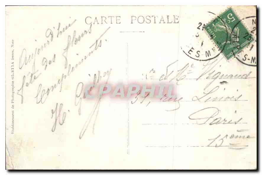 CPA Nice Vue generale prise du Mont Boron  — Rückseite