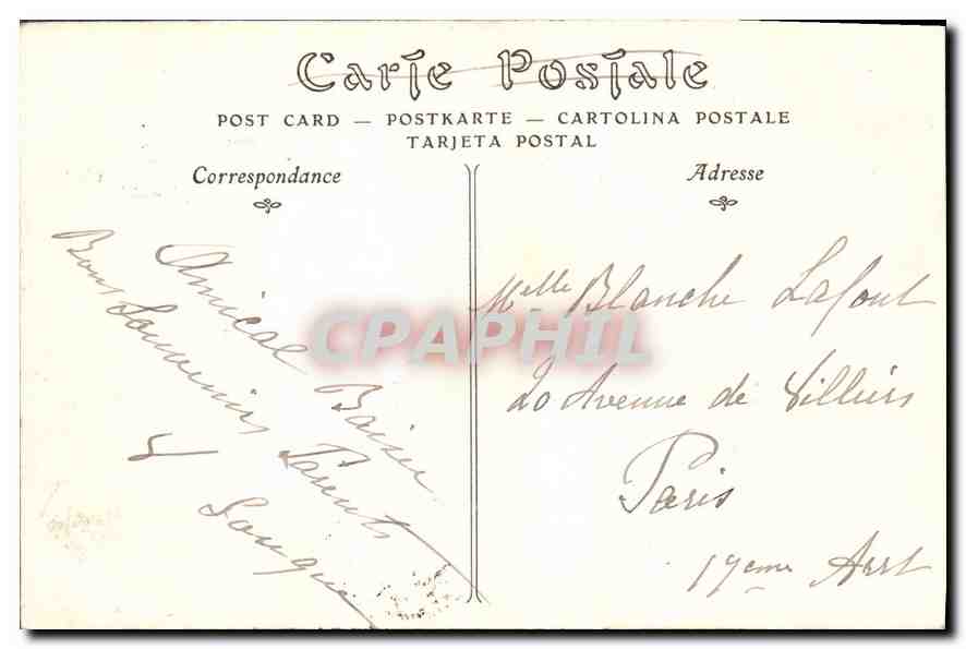 CPA Le Treport La Jetee un Jour de Tempete Phare — Rückseite