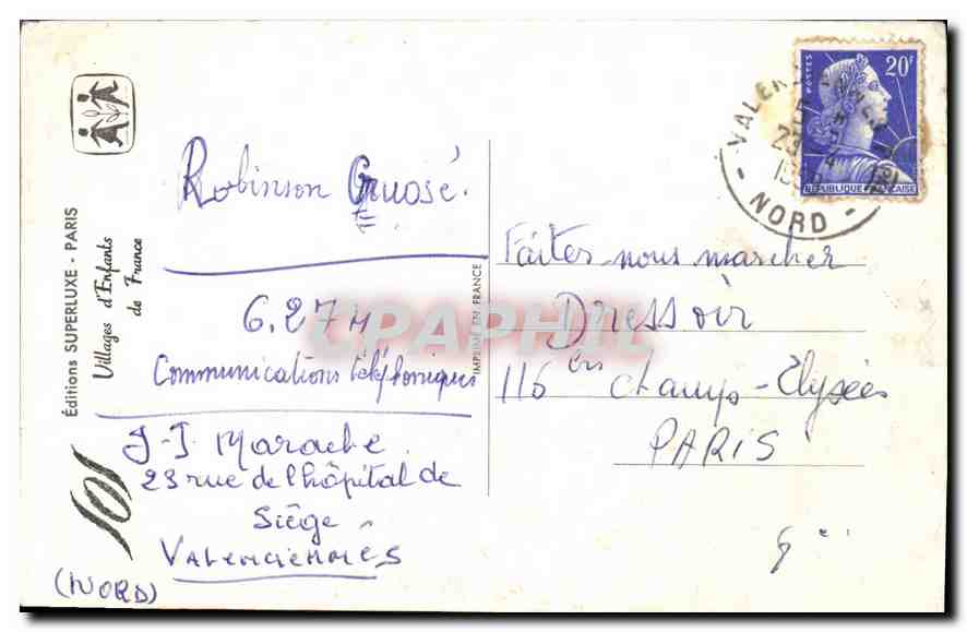 CPA Fantaisie Fleurs — Verso