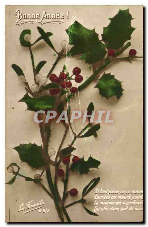 CPA Bonne Annee Fleurs