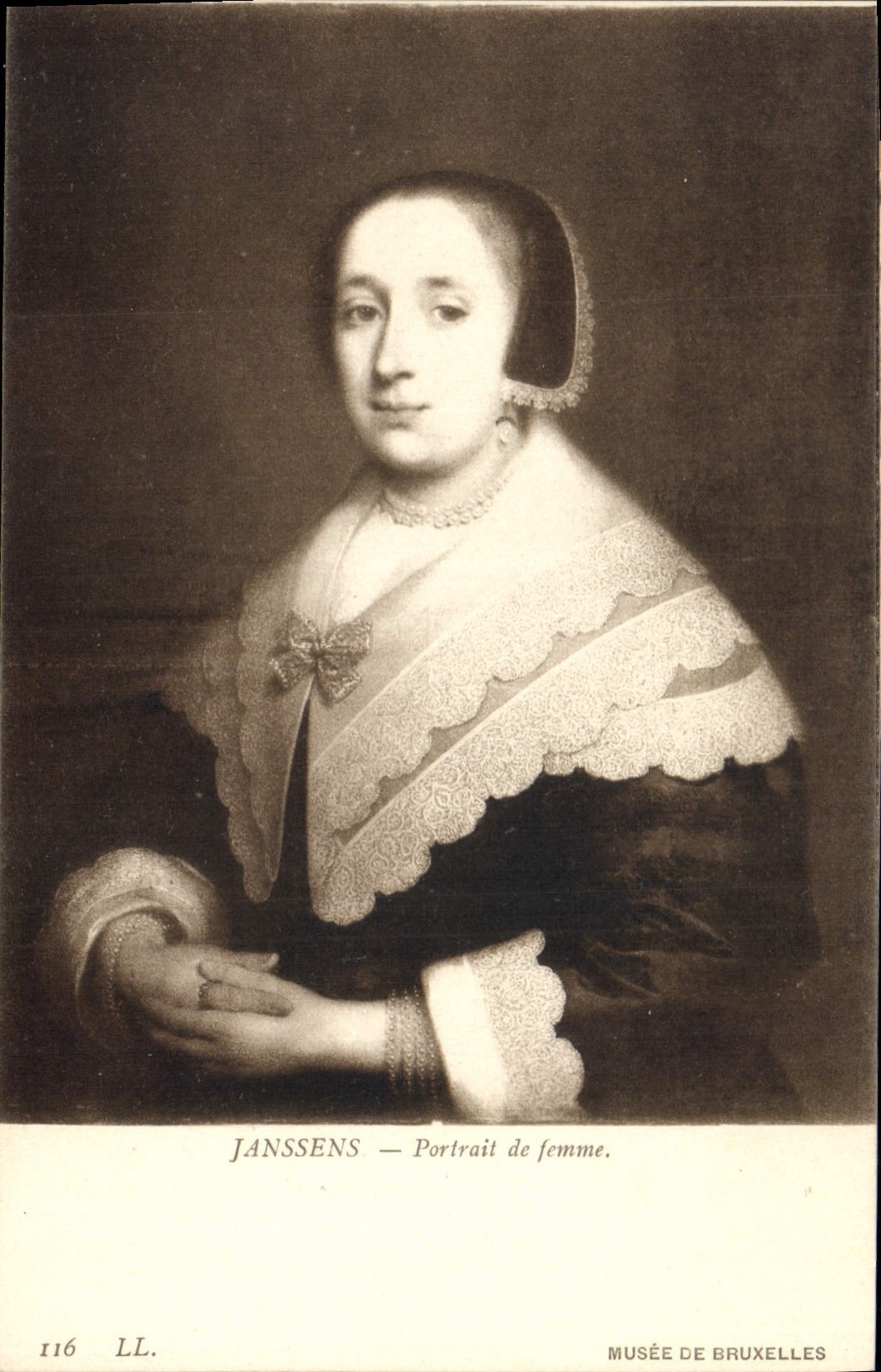 Janssens — Portrait de femme — Musée de Bruxelles, n° 116 LL.