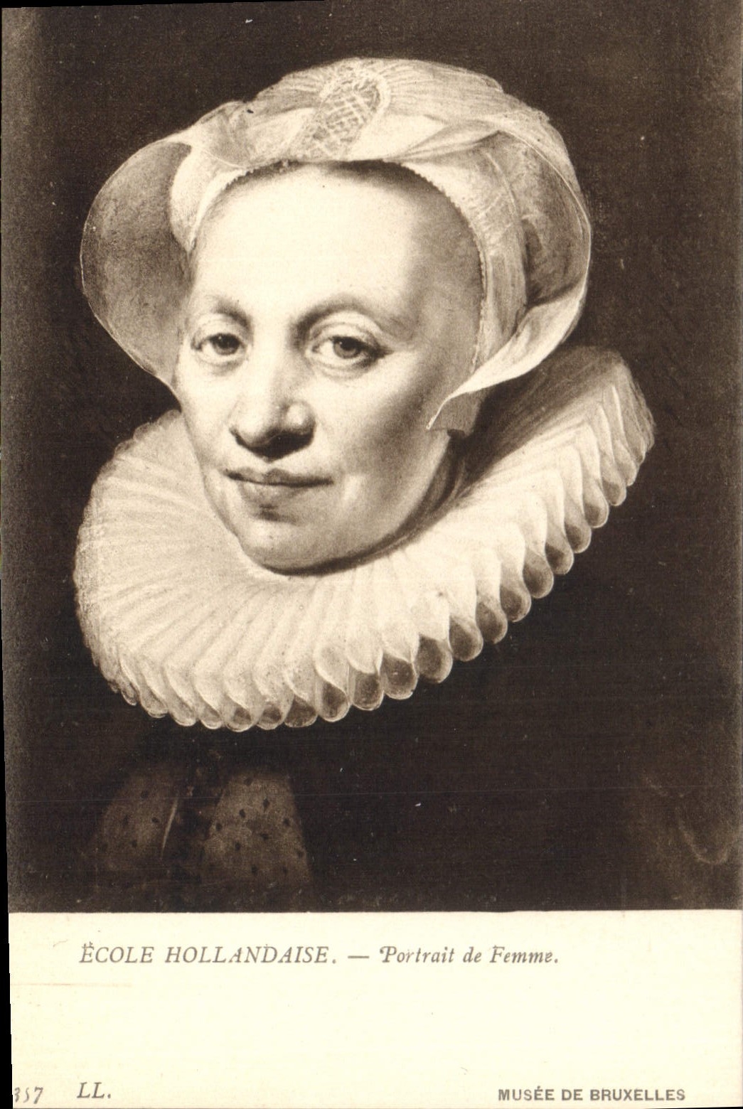 École Hollandaise — Portrait de Femme — Musée de Bruxelles