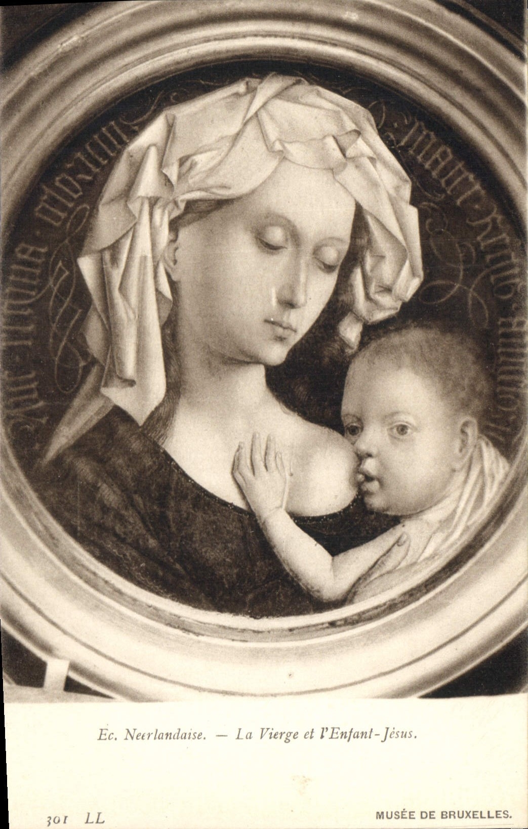 CPA Ec Neurlandaise La Vierge et l'Enfant Jesus Musee de Bruxelles 