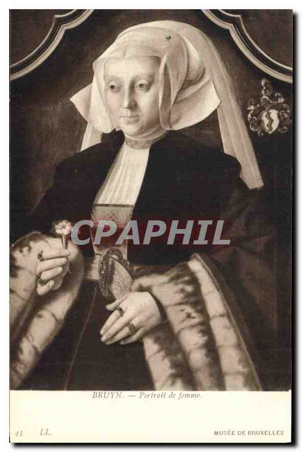 CPA Bruyn Portrait de femme Musee de Bruxelles 