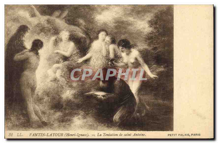 CPA Fantin Latour Henri Ignace La Tentation de Saint Antoine Petit Palais Paris 