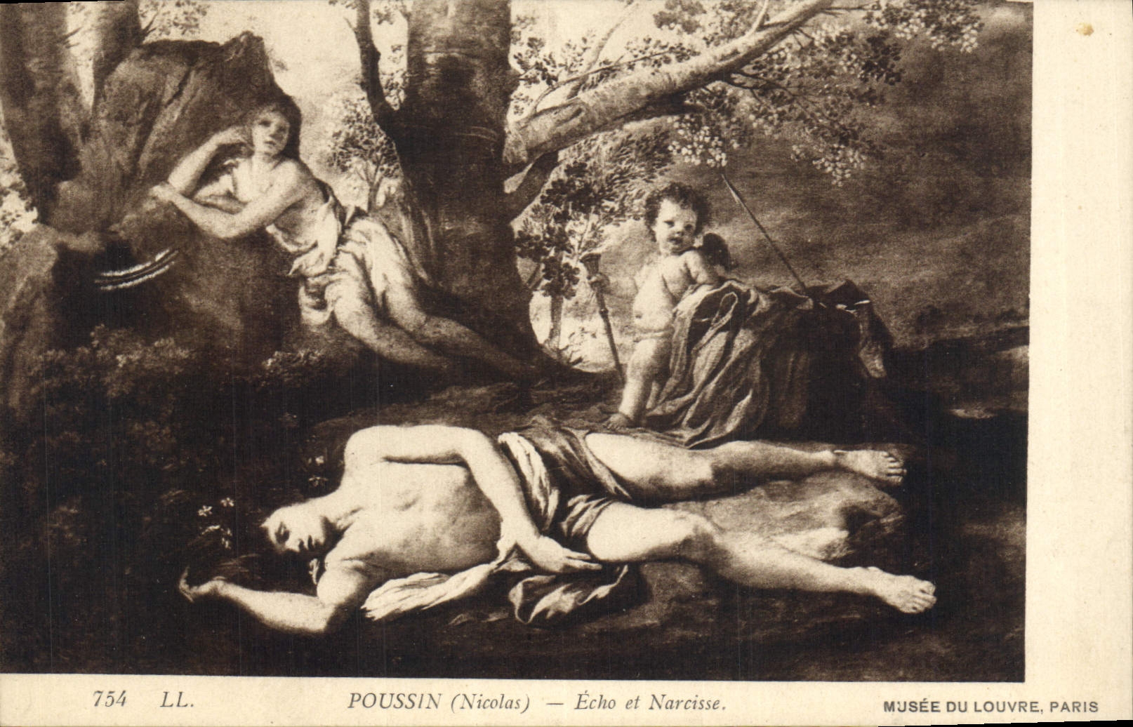 Écho et Narcisse — Peinture de Poussin (Nicolas) — Musée du Louvre, Paris