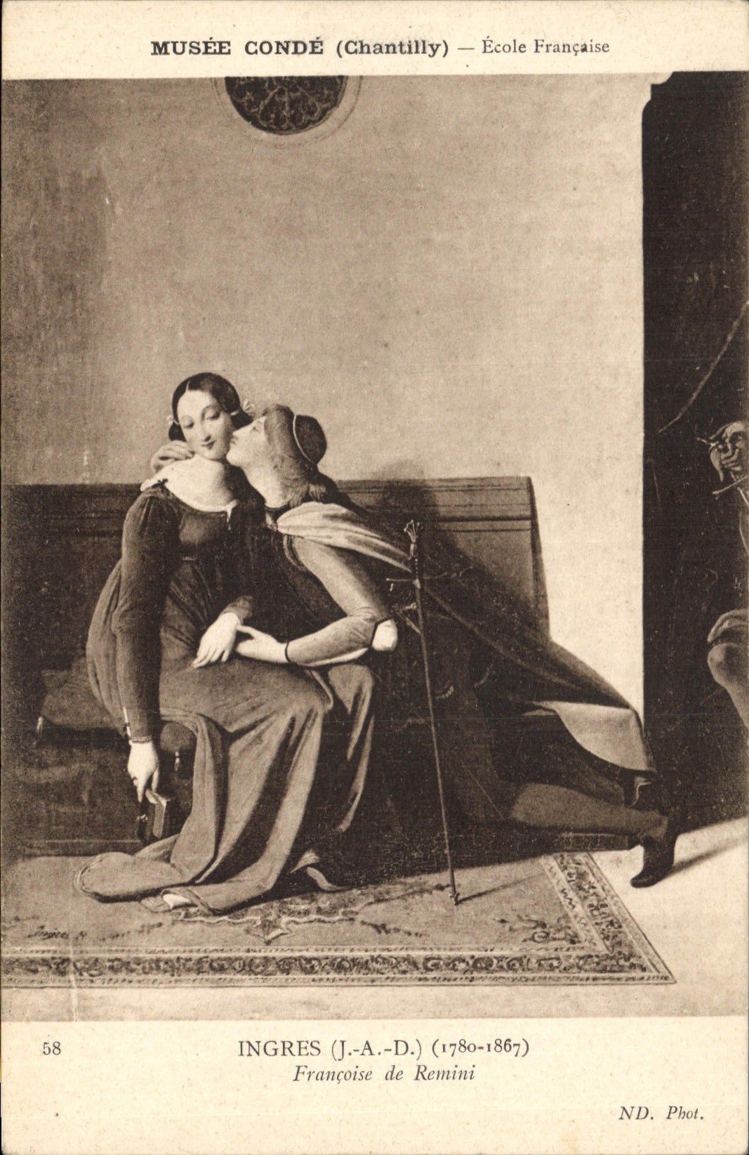 Musée Condé (Chantilly) — École Française — Ingres (J.-A.-D.) — Françoise de Rémini — N°58