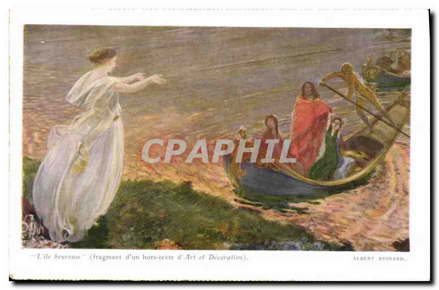 CPA L'ile heureuse fragment d'un hors texte d'Art et Decoration 