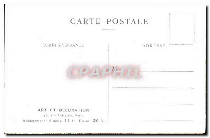 CPA L'ile heureuse fragment d'un hors texte d'Art et Decoration  — Verso