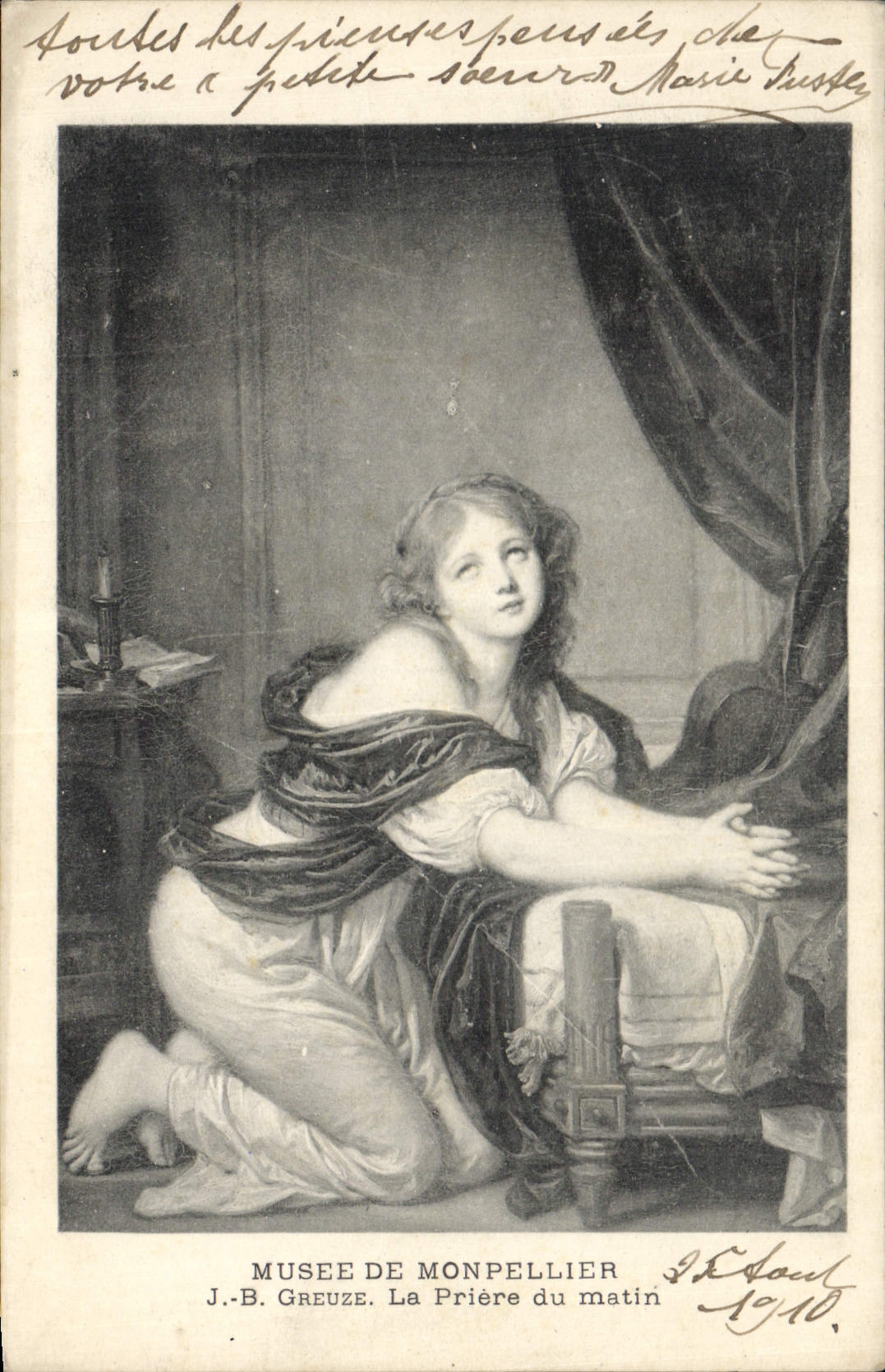 CPA Musee de Monpellier JB Greuze La Priere du matin 