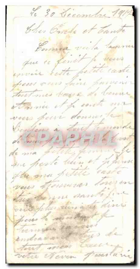 CPA Heureuse Annee  — Rückseite