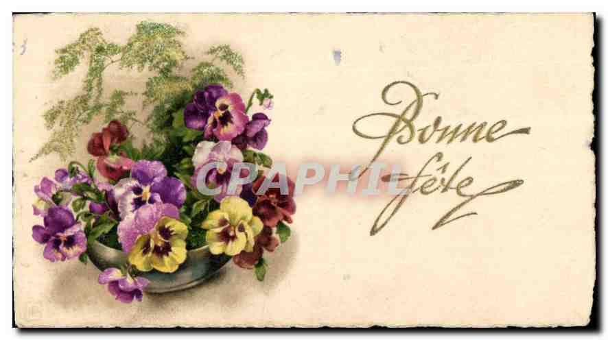 CPA Bonne Fete Fleurs