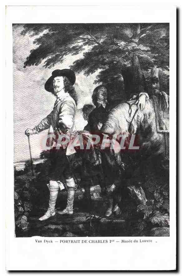 CPA Van Dyck Portrait de Charles Ist Musee du Louvre 
