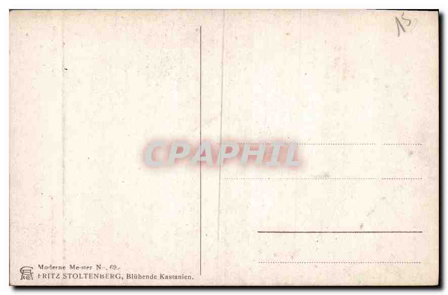 CPA Bluhende Kastanien  — Rückseite