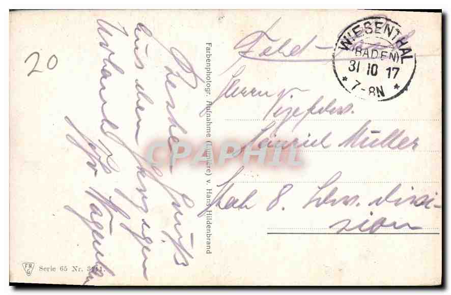 CPA Foret — Verso