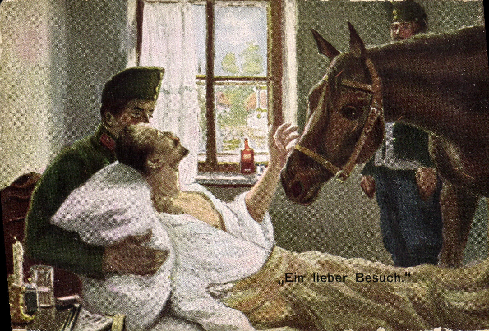 Un visiteur bien-aimé — scène de guerre — Galerie A. R. & C. i. B. n° 435