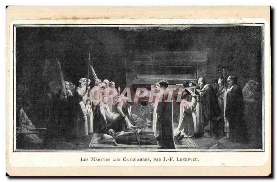 Image Les Martyrs Aux Catacombes Par JF Lenepveu 