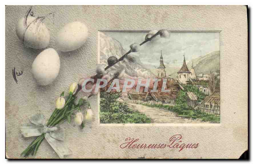 CPA Heureuses Paques 
