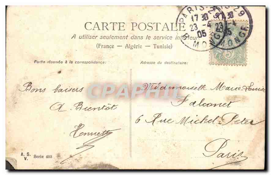 CPA Heureuses Paques  — Rückseite