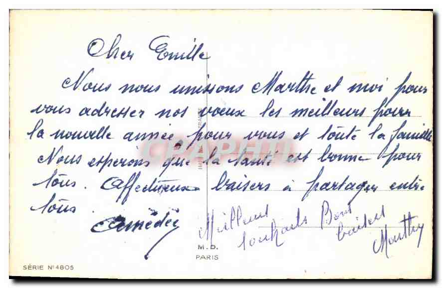 CPA Heureuse Annee  — Rückseite