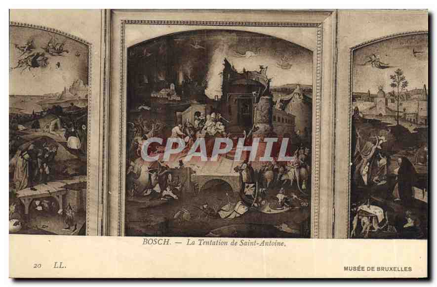 CPA Bosch La Tentation de Saint Antoine Musee de Bruxelles 