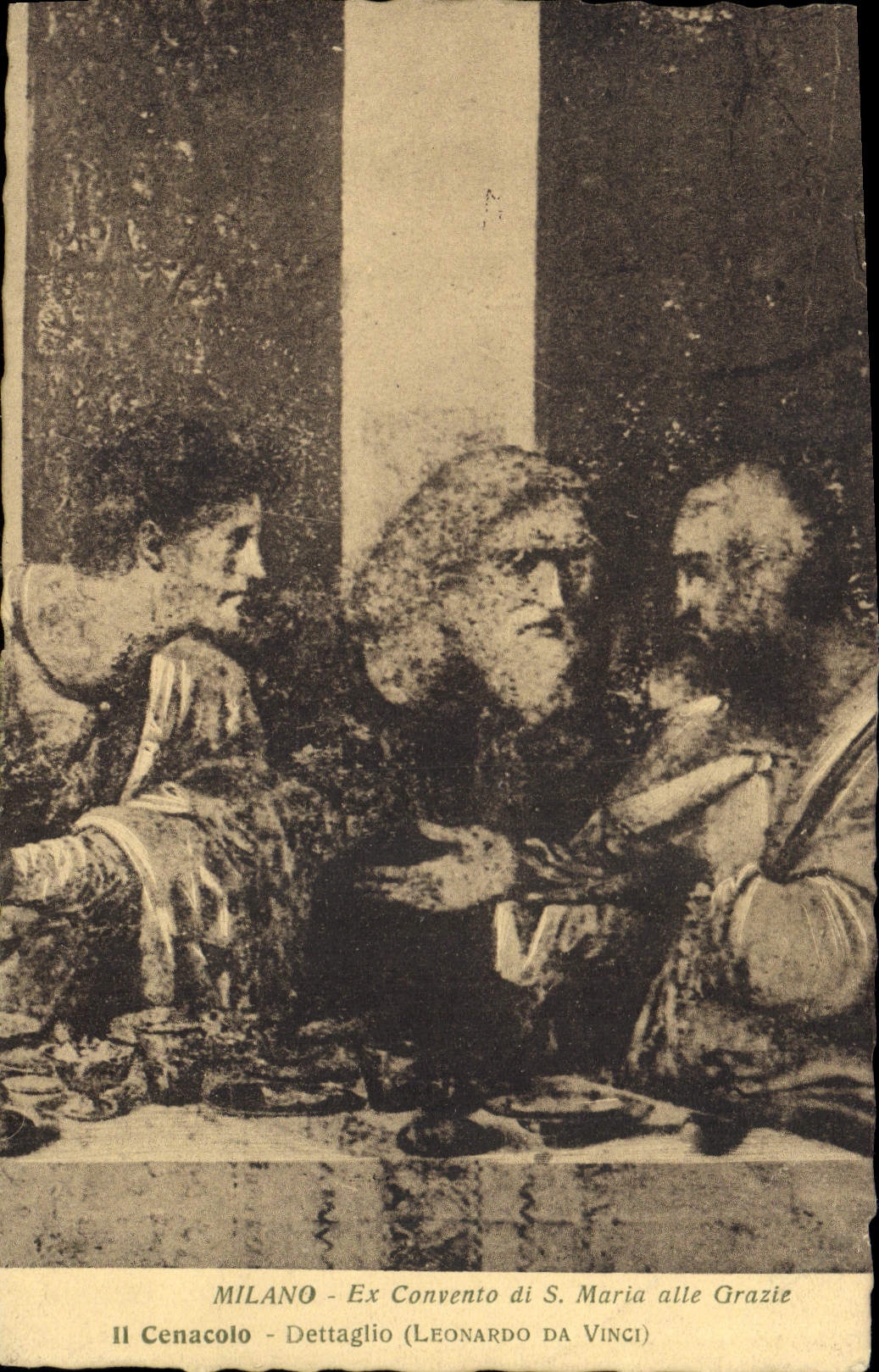 Le Dîner de Pâques — détail du Cenacole — Ex Convento di S. Maria alle Grazie, Milan — Leonardo da Vinci