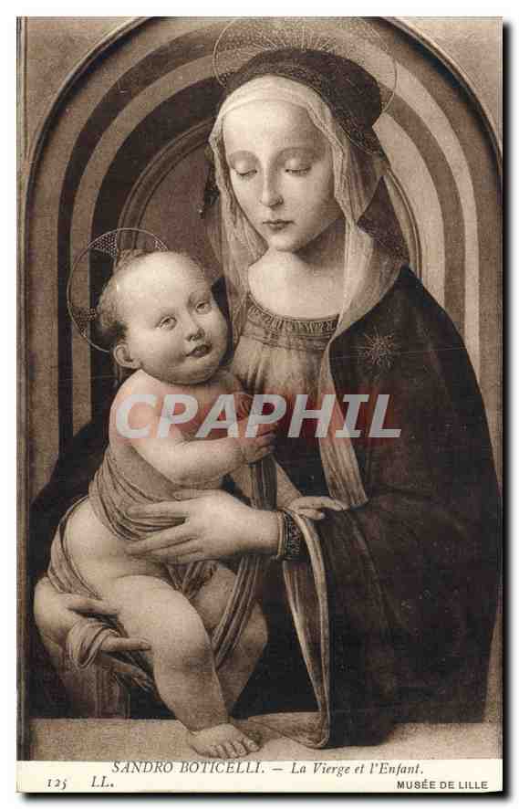 CPA Sandro Boticelli La Vierge et l'Enfant 