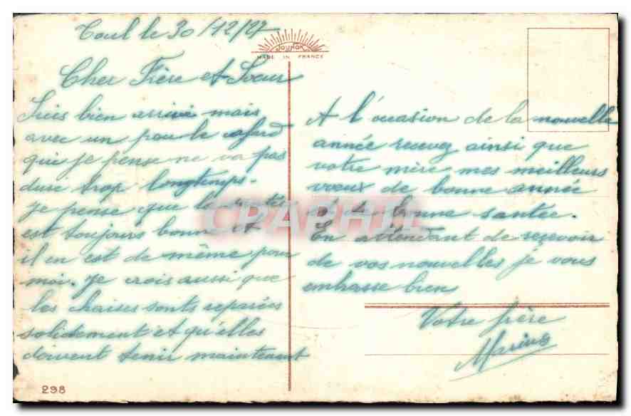 CPA Heureuse Annee  — Rückseite