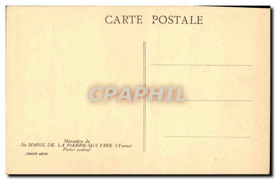 Monastère de Ste Marie de la Pierre-qui-Vire — Pailier central — Combier Mâcon — Rückseite