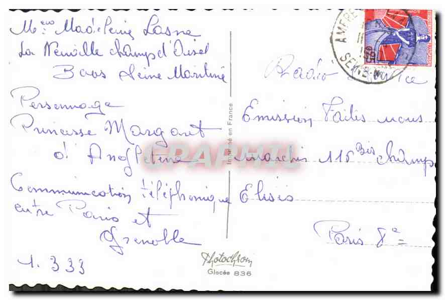 CPA Fantaisie Fleurs — Verso