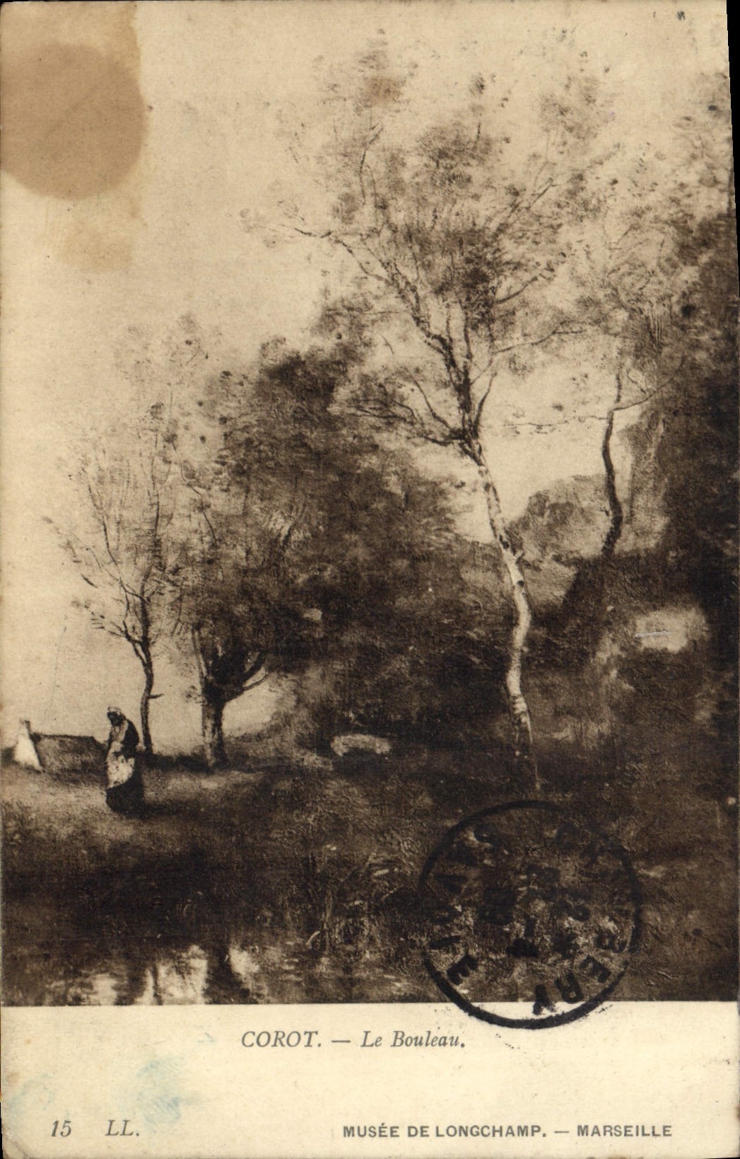 CPA Corot Le Bouleau Musee de Longchamp Marseille 