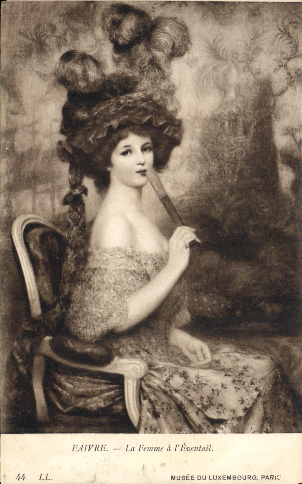 La Femme à l'Éventail — Peinture de Faivre — Musée du Luxembourg, Paris