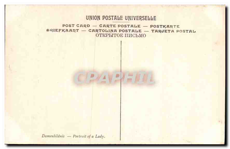 CPA Largilliere Portrait de Jeune Femme  — Verso