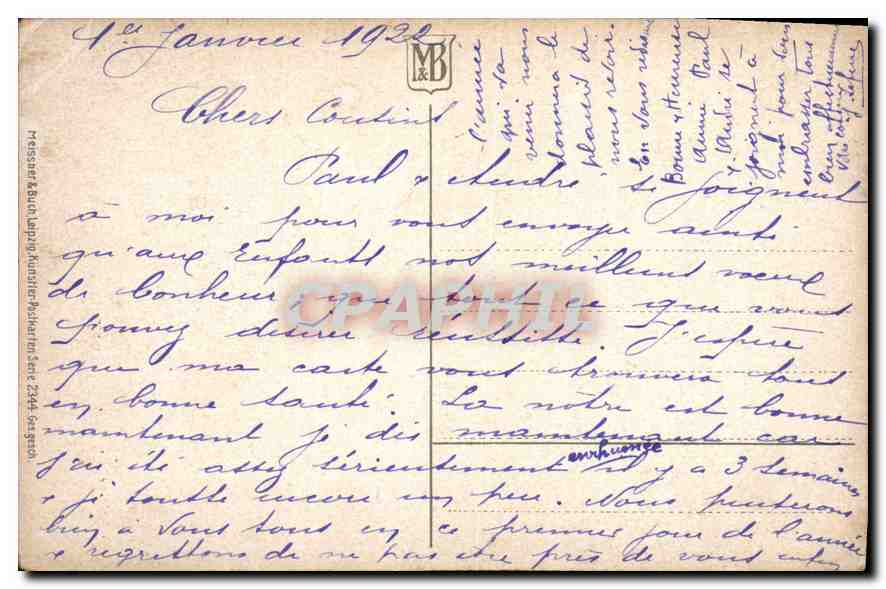 CPA Fantaisie Fleurs — Verso