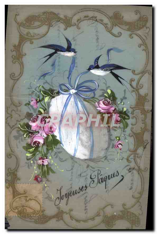 CPA Fantaisie Fleurs — Verso